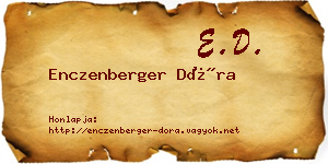 Enczenberger Dóra névjegykártya